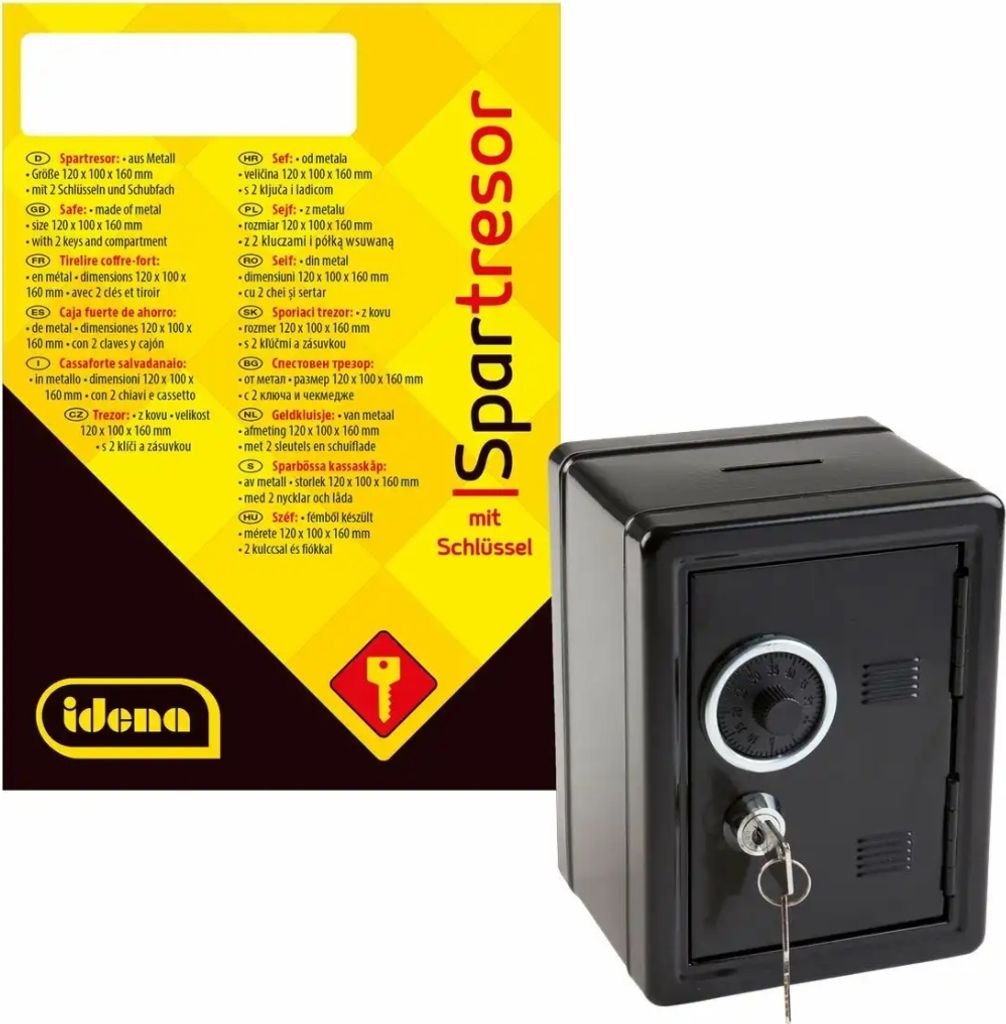 Idena Spardose Spartresor schwarz Produktbild 