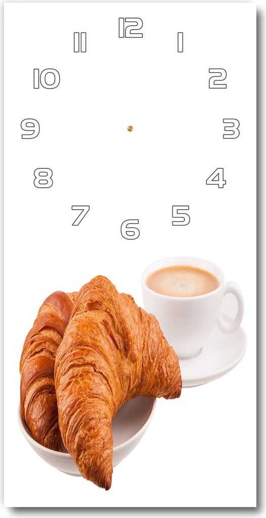 Wanduhr aus Glas – 30x60 cm - Glasbild - Glasuhr - Gehärtetes Glas -Frühstück