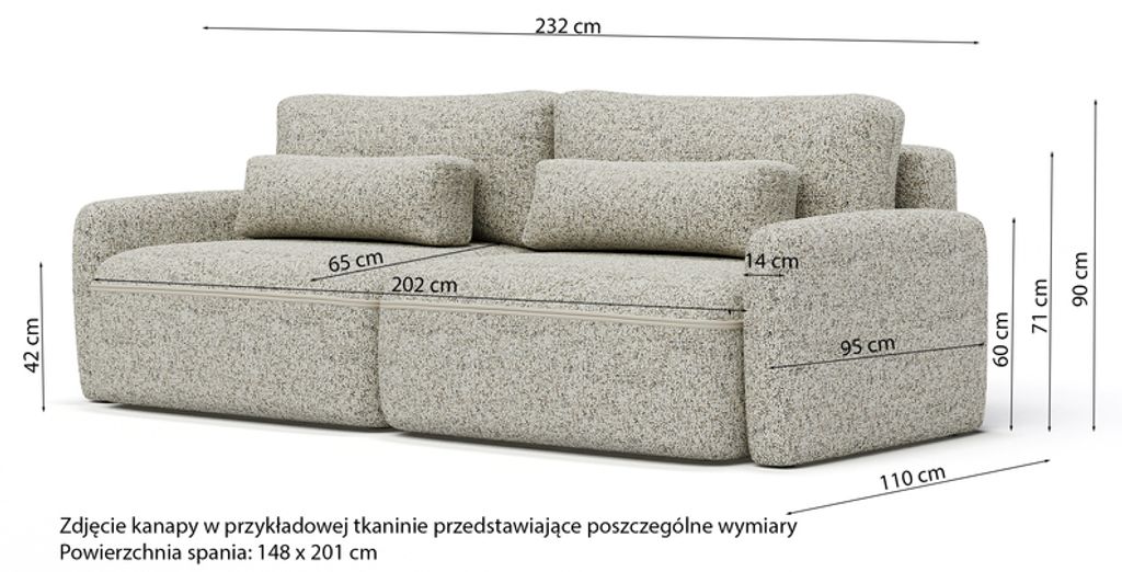 Kanapa rozkładana do narożnika Tina z pojemnikami Zdjęcie produktu 9