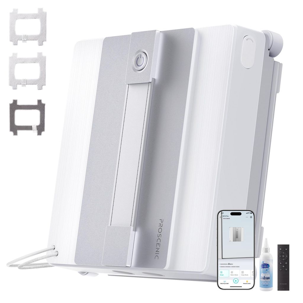 Robot nettoyeur de fenêtres PROSCENIC W10 Pro, 9000 Pa, Image du produit 