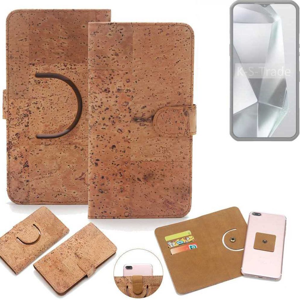 K-S-Trade Handy Hülle Schutz Hülle kompatibel mit Oukitel WP39 Handyhülle Schutzhülle Korkhülle Kork-Hülle 1x