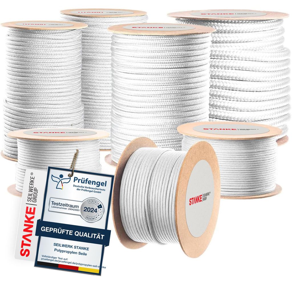 Seilwerk STANKE Polypropylenseil 3mm 20m Weiß - Tomaten Produktbild 