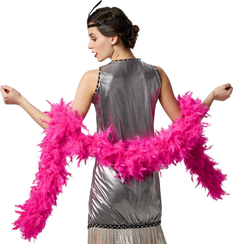 Flauschige Federboa - pink Produktbild 