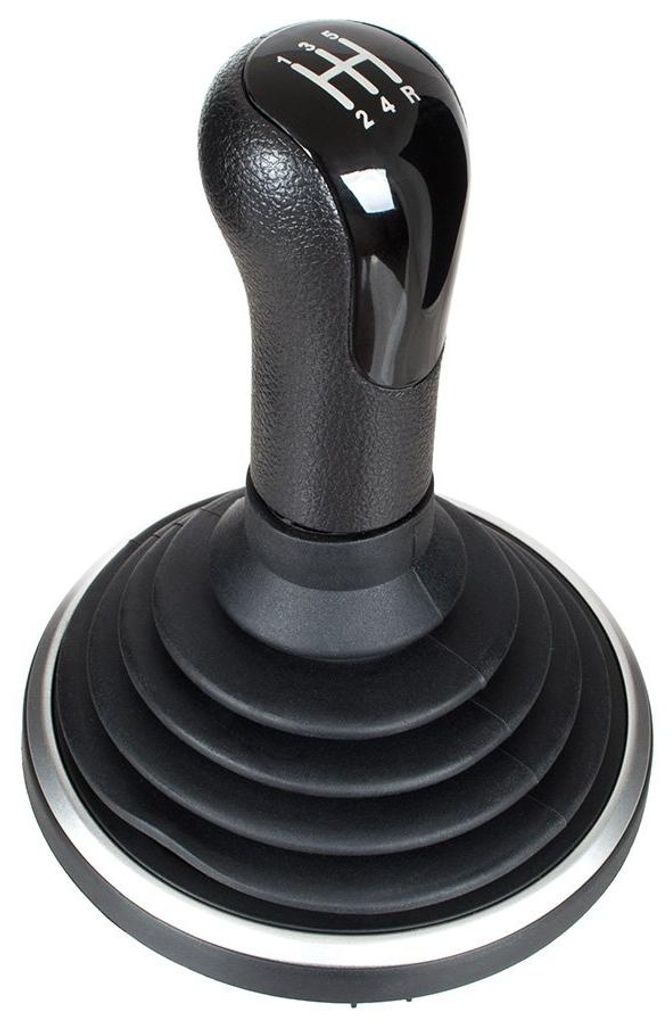 Ford Fiesta V Mk6 02-07 Schaltknauf schwarz + Schaltmanschette schwarz + silber 5-Gang