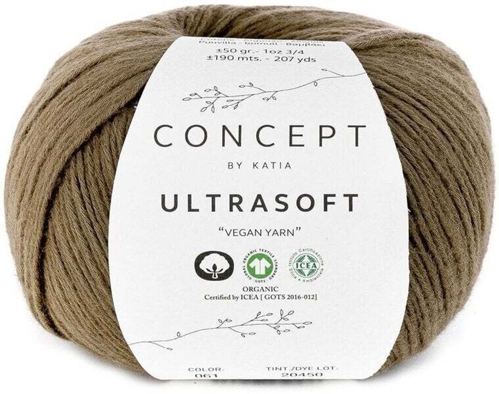 Katia Ultrasoft 61 Khaki Strickgarn
