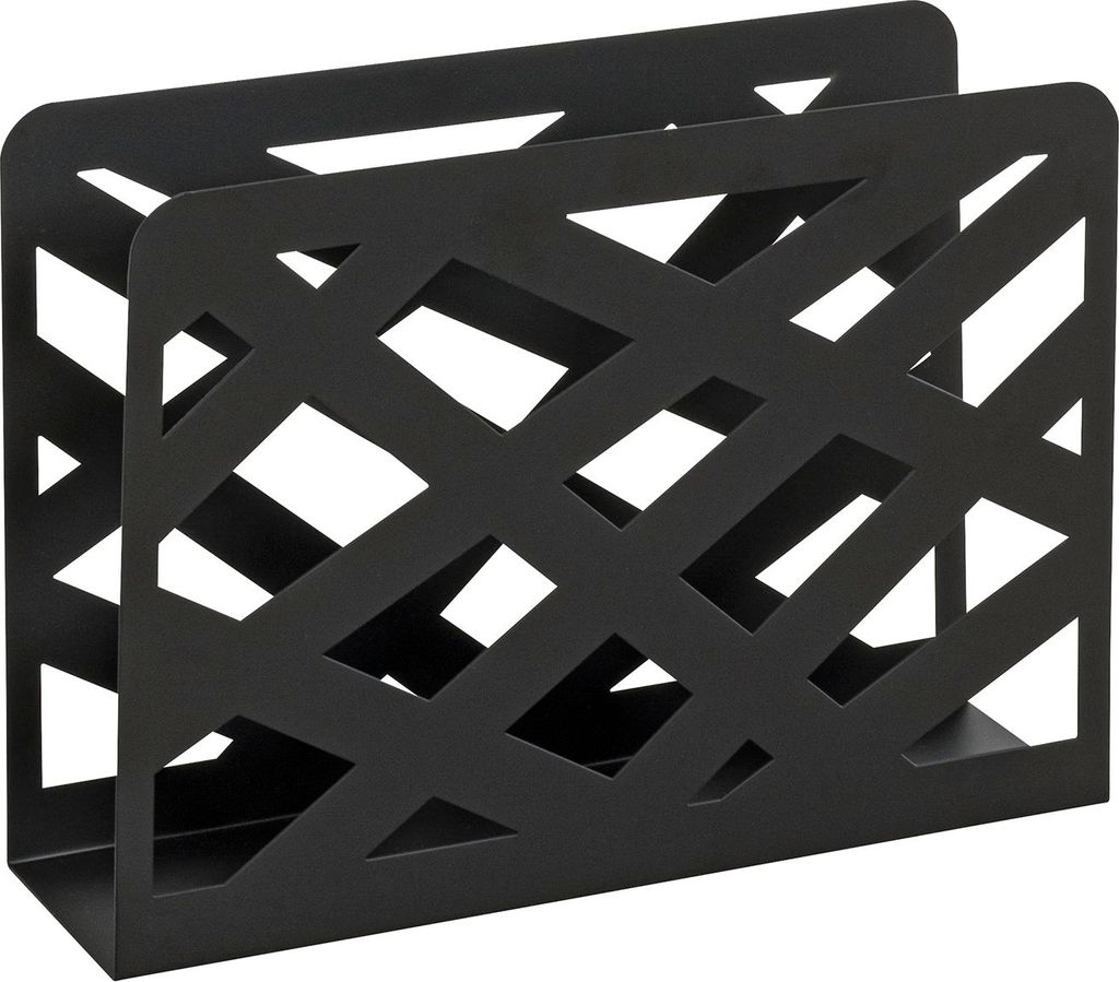 Porte-journaux HAKU noir - métal, L/H/P : 35 x 26 x 10 cm Image du produit 