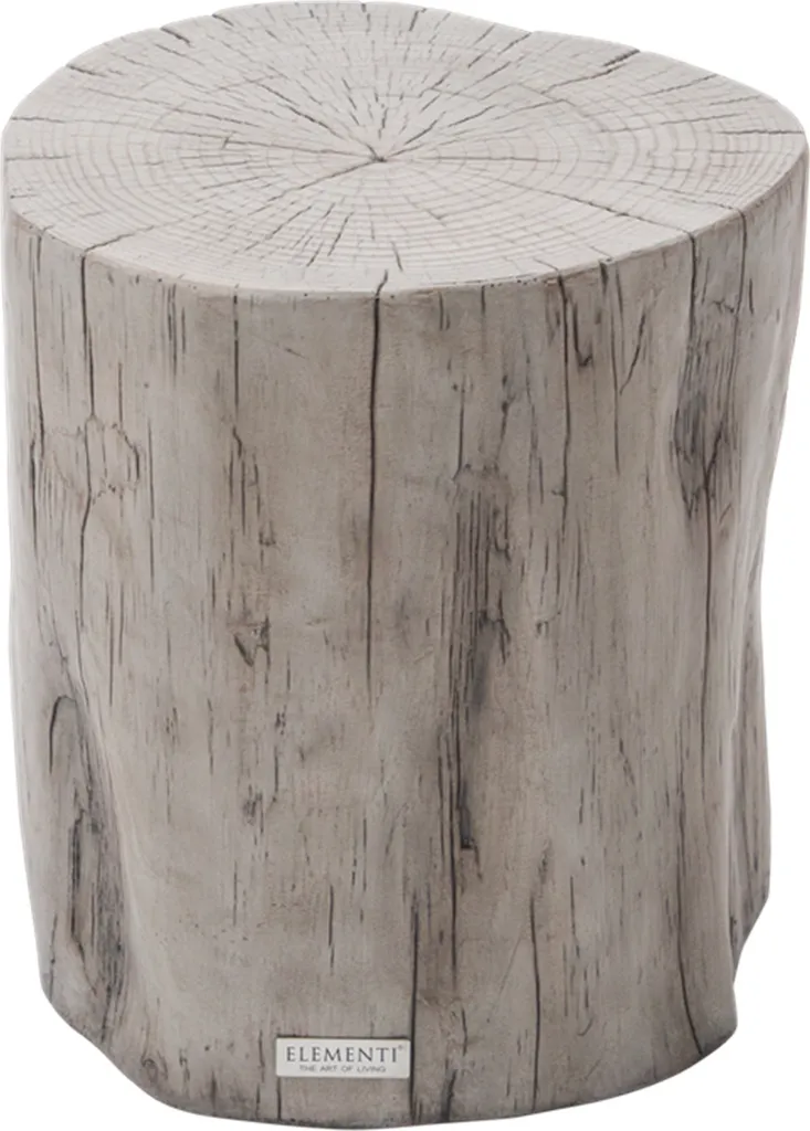 Table d'appoint DAINTREE en béton gris moderne robuste 49x47x51 cm