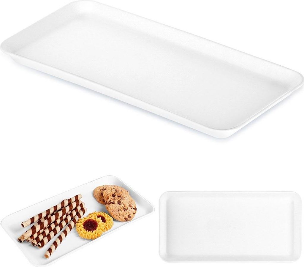 Plastik-Serviertablett, rechteckig, Teller, Etagere für Sandwiches und Snacks
