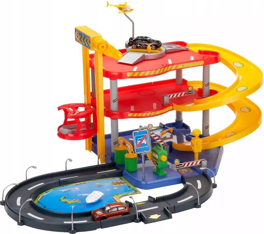 Bburago 18-30025 - Spielset - Street Fire Parkgarage Spielgarage Parkhaus Spielzeugautos