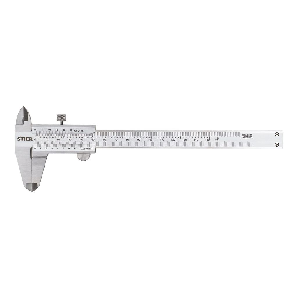 STIER Analoger Messschieber | Präzisionsmessschieber | Feststellschraube, 150 mm