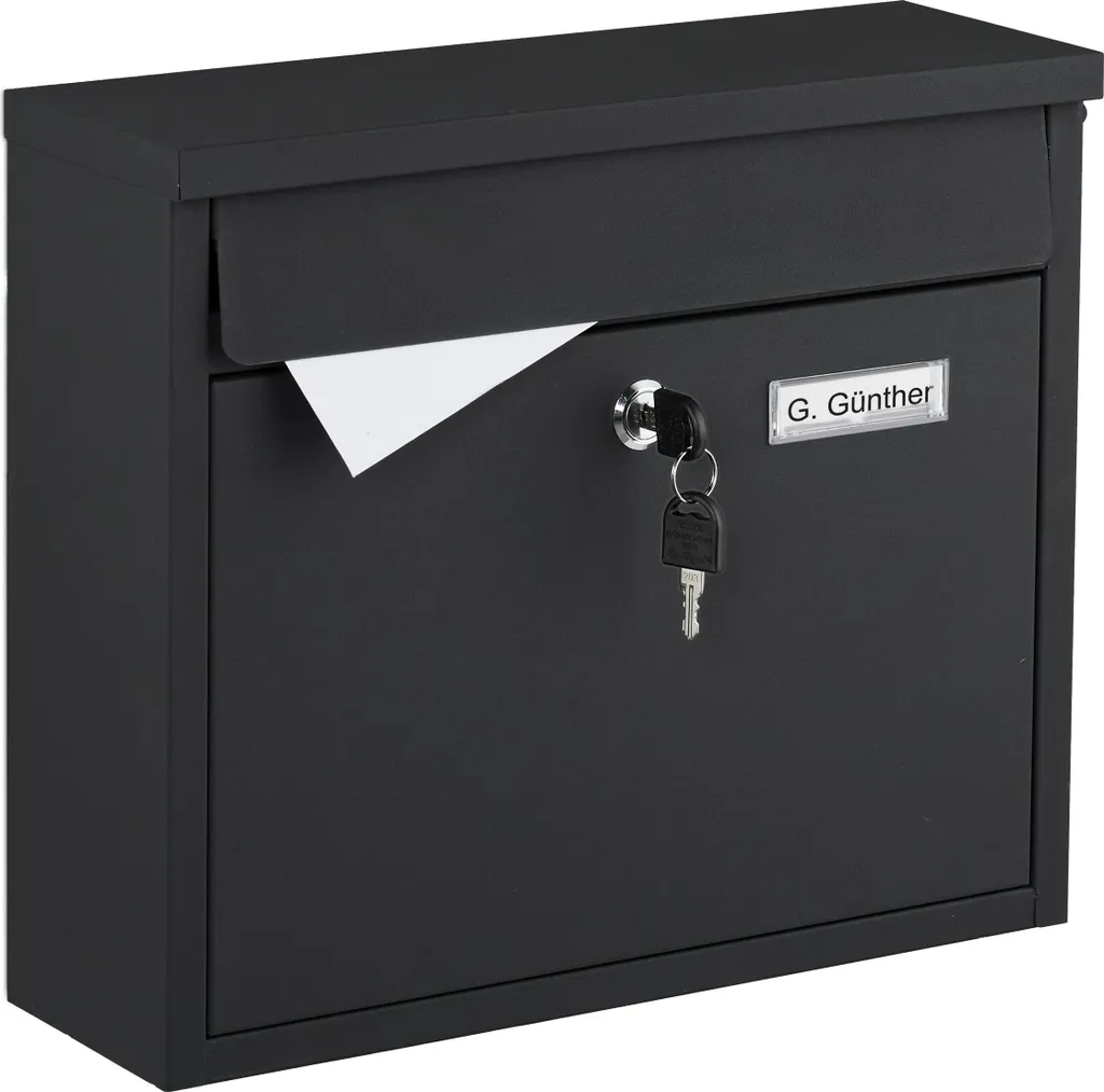 Boîte aux lettres compacte Relaxdays en métal avec fente de format A5