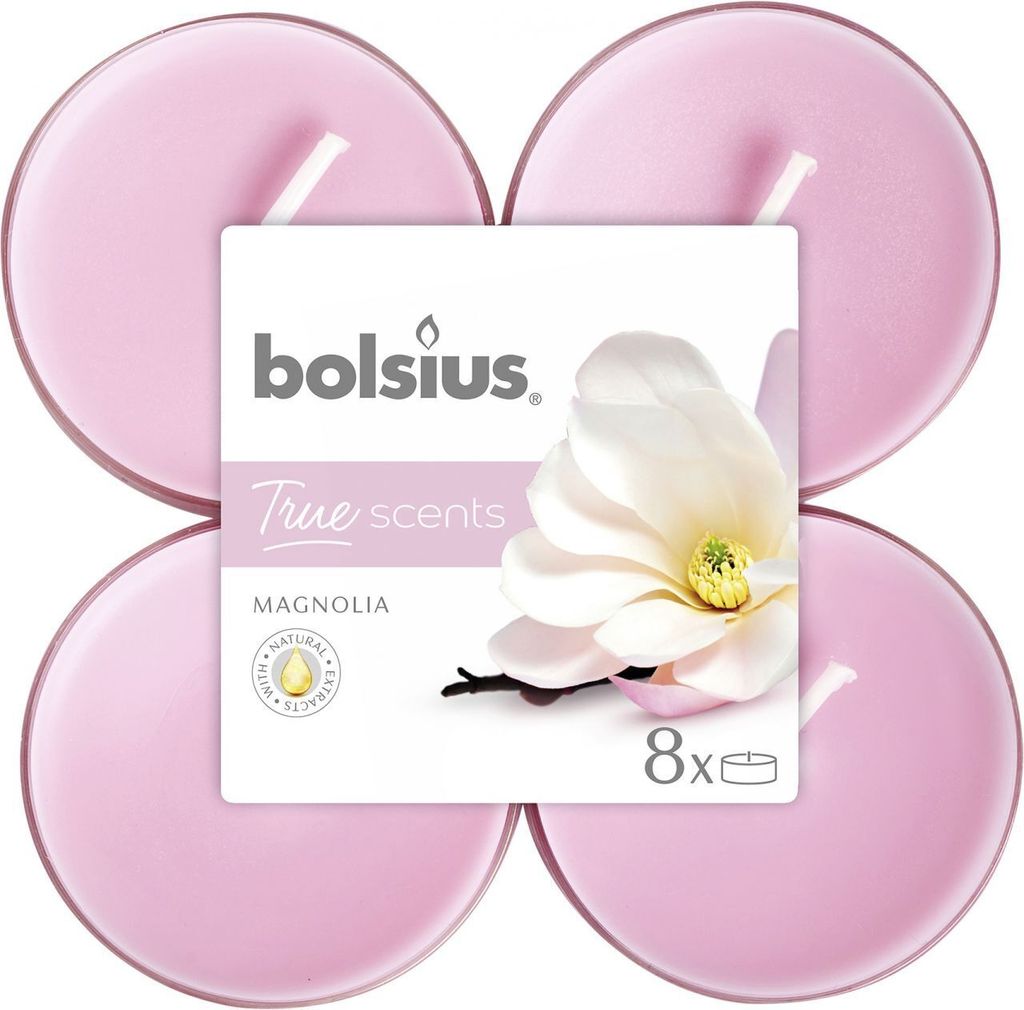 Bolsius Maxi-Lumières Magnolia 8 pièces Image du produit 