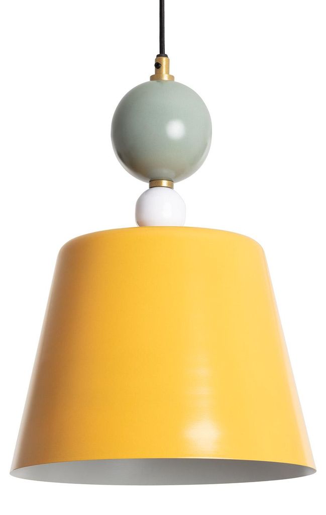 LED Pendelleuchte aus metall Pekia Bougy Gelb