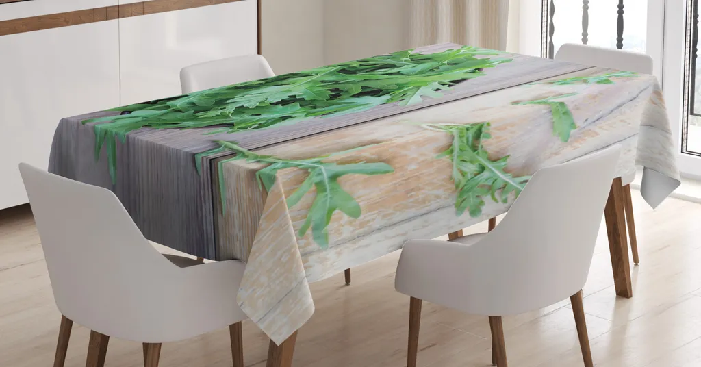Tovaglia Design ABAKUHAUS 140x170 Verde - Stampa Botanica