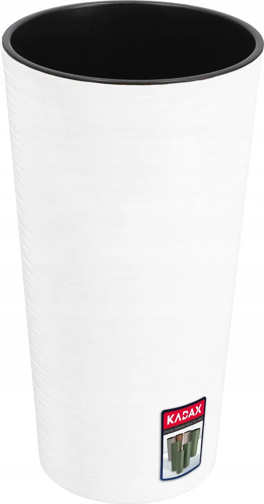 KADAX Pot de Fleurs Latina 30 cm Blanc avec Insert Amovible Pratique