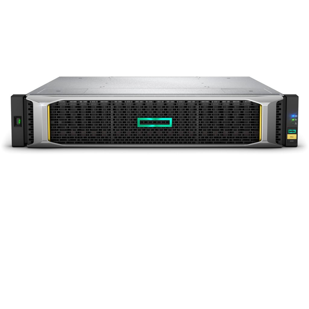 HPE MSA 2050 SAN, 0 TB, Serial Attached SCSI (SAS), 3.5", Rack (2U), Schwarz, Silber