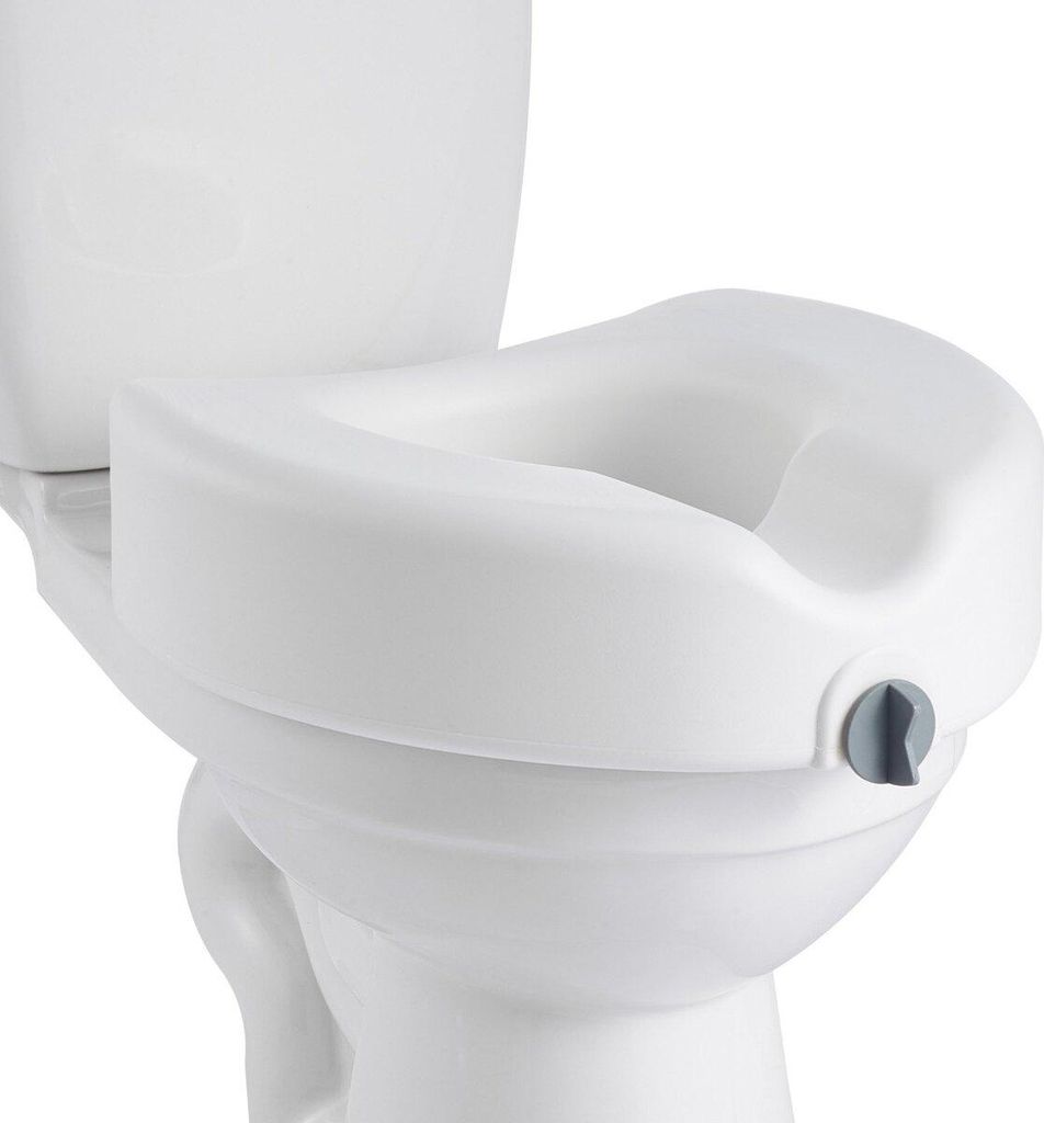 Raised Toilet Seat, 158.8 kg Capacity, 127 mm Lift Height, Commode Elevated Toilet Seat Riser with Enlarged Opening for Seniors, Elderly, Handicap,...
