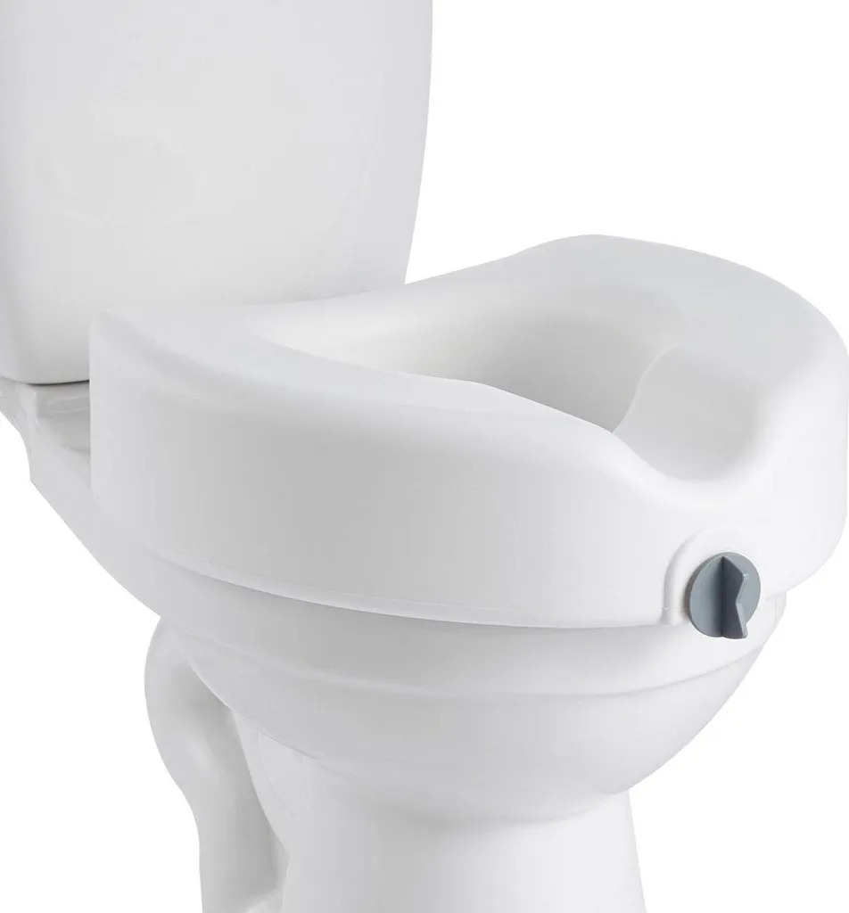 Siège WC surélevé pour personnes handicapées et seniors hauteur 12cm