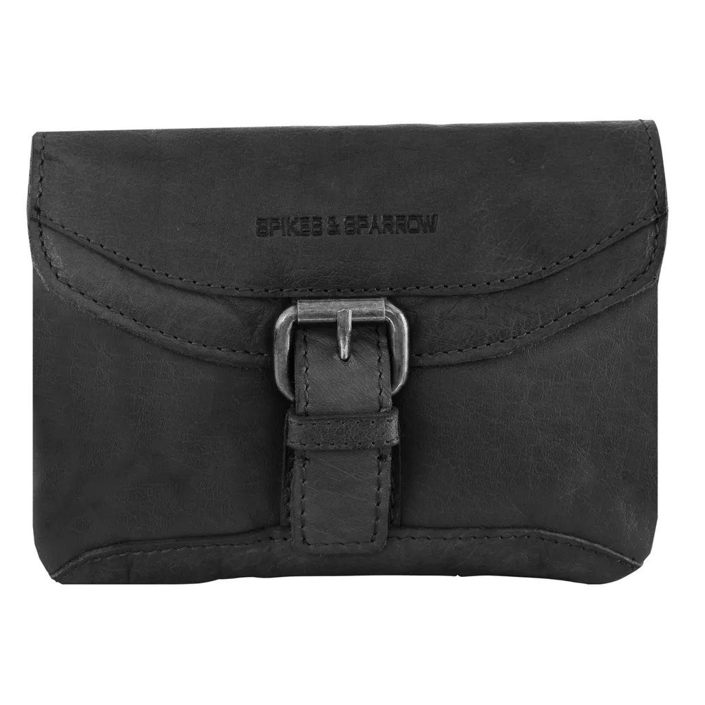 Sac banane cuir Spikes & Sparrow noir : fini les poches de pantalon pleines