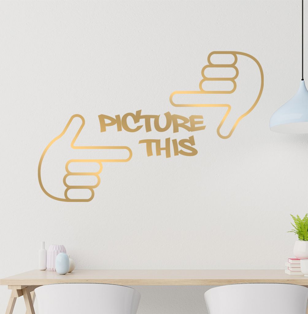 Picture this Wandtattoo in 6 Größen - Wandaufkleber Wall Sticker - Dekoration, Küche, Wohnzimmer, Schlafzimmer, Badezimmer