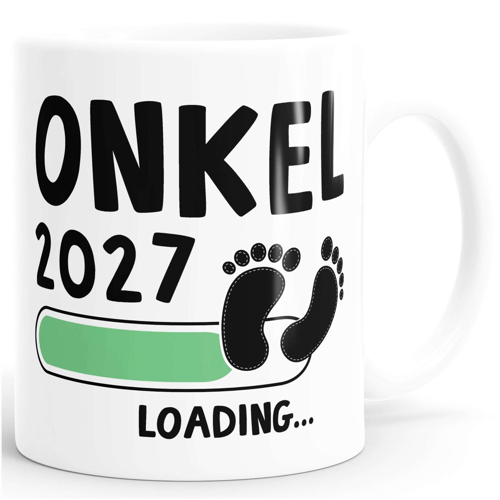 Tasse Schwangerschaft verkünden - Onkel 2027 Loading - Geschenk für werdende Onkel - Keramik MoonWorks