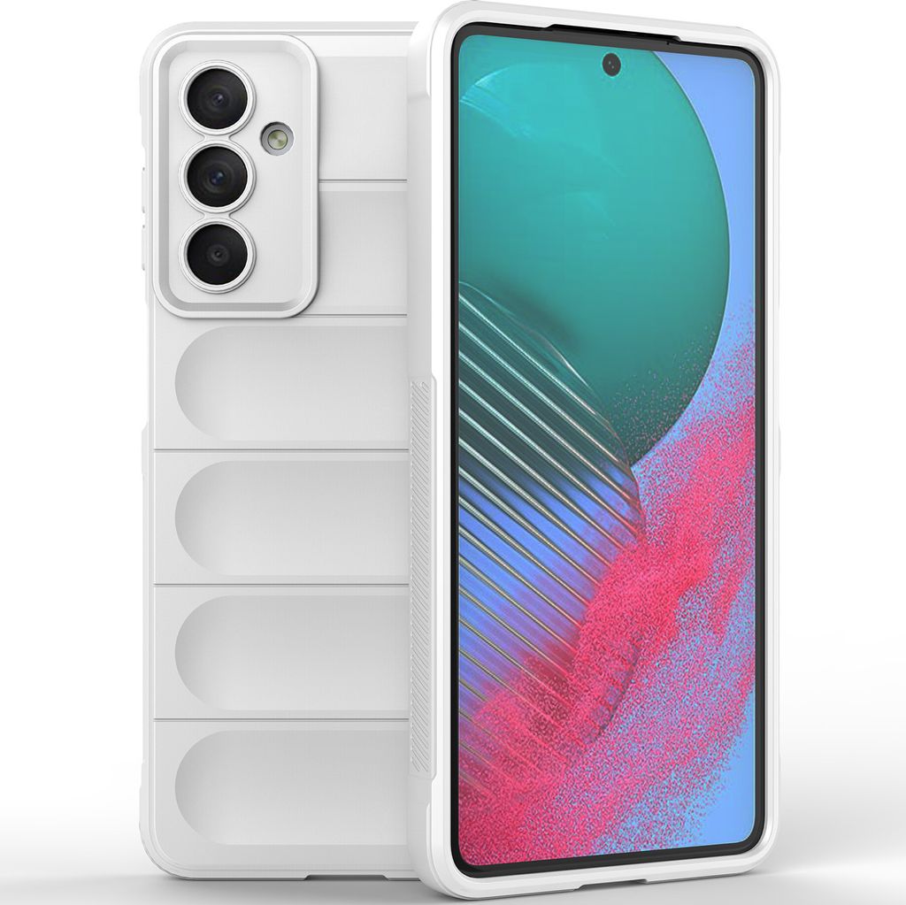 Handyhülle für Samsung Galaxy M54 5G Weich TPU Silikon Stossfest Anti-rutsch Hülle Weiß