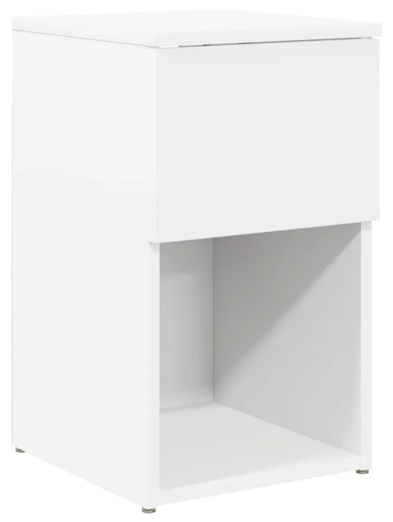 Table de chevet blanche vidaXL 29 x 31,5 x 49 cm en bois aggloméré