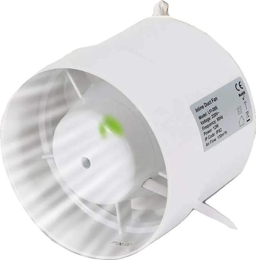 Anti-humidité : extracteur d'air blanc 130 m³/h silencieux efficace