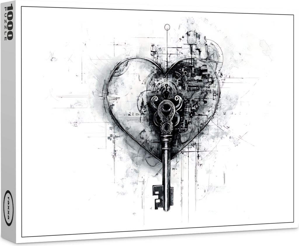 raxxa Premium-Puzzle "Schlüssel zum Herzen", 1000 Teile