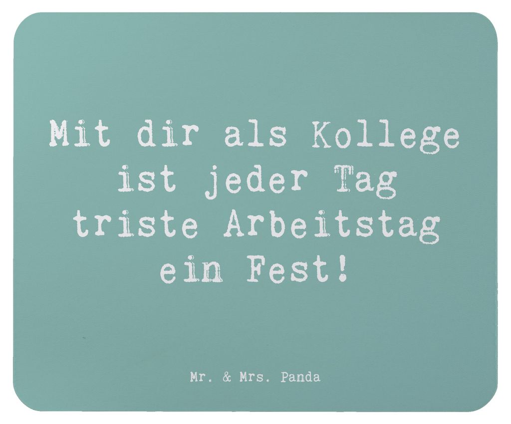 Mr. & Mrs. Panda Mousepad Spruch Fest Kollege - Meeresbrise - Geschenk, individuelle Geschenke, laptop, Arbeitsalltag, Inspiration, Danke sagen, Be...