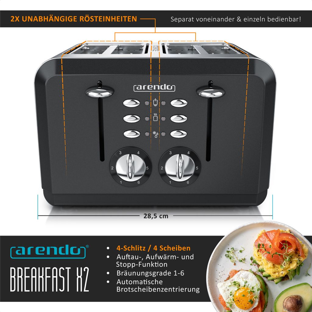Arendo Automatik Toaster 4 Scheiben in Kaufland.de
