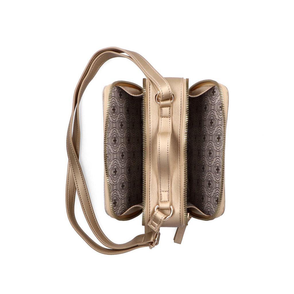 Rieker Damen Umhängetasche Crossbody Reißverschluss H1513, Farbe:Gold