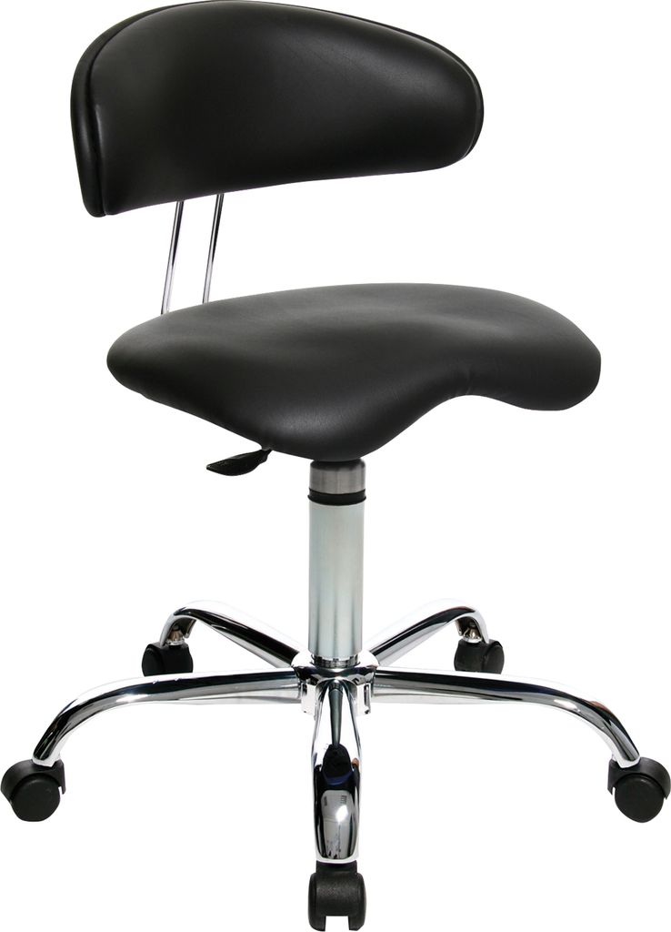 TOPSTAR Drehhocker Sitness 40 ST290D10H Lehne Kunstleder schwarz