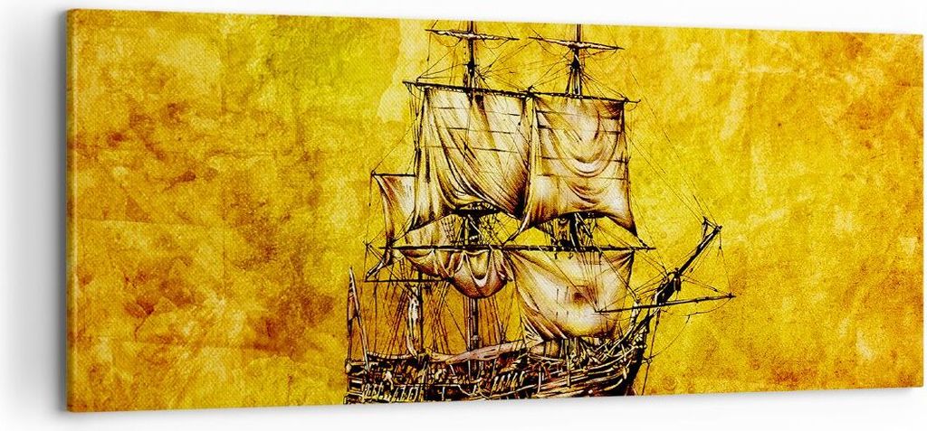 Bild auf Leinwand - Leinwandbild - Piratenschiff Ozean Produktbild 