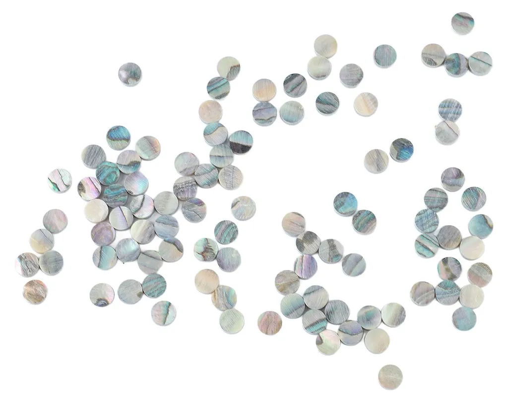 Pastilles en Abalone Naturelle aux Couleurs Vives pour Manche de Guitare