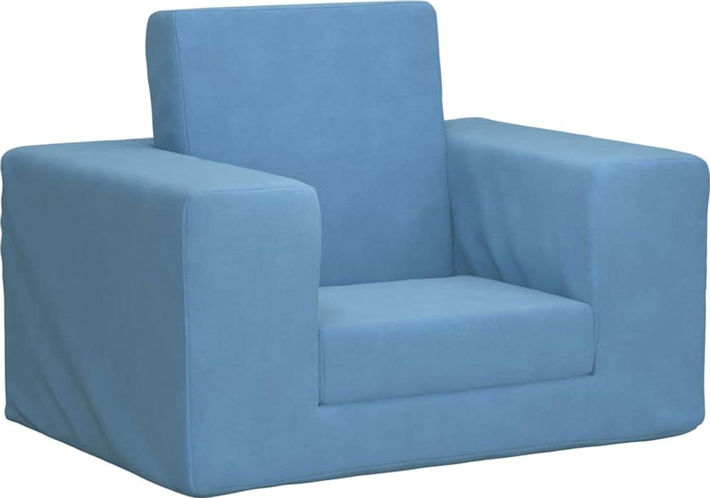 Möbel Schlafsofa für Kinder Blau Weicher Plüsch - Kindersofas 4104788
