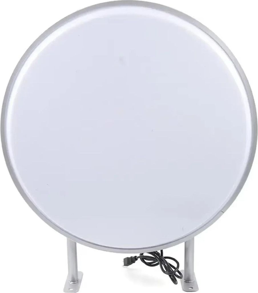 LED Leuchtkasten - Doppelseitiges rundes Werbeschild - Durchmesser 60 cm - Sichtfläche 54 cm - IP65 Wasserdicht - AC 220V - Für Restaurant & Gesc...