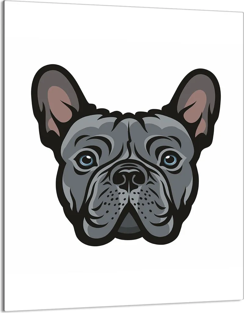 Coprifornelli 40x52 Vetro Cane Grigio | Un Compagno in Cucina