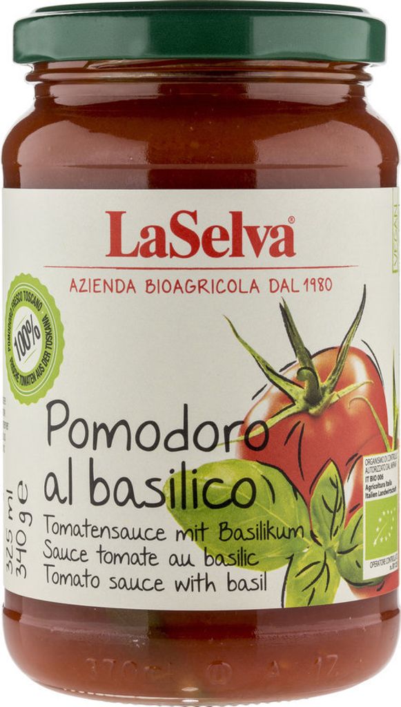 Pomodora al Basilico - Sauce tomate au basilic 340g Image du produit 