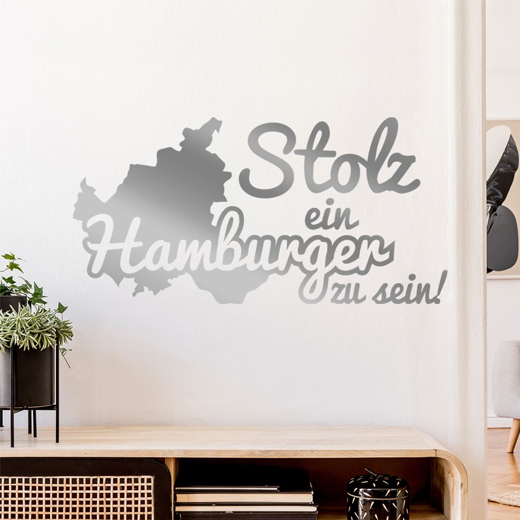 Hamburger Stolz Wandtattoo Wandaufkleber Wall Sticker - Dekoration, Küche, Wohnzimmer, Schlafzimmer, Badezimmer