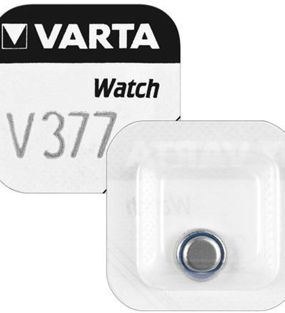 Pile bouton à l'oxyde d'argent V377 1,55V Image du produit 