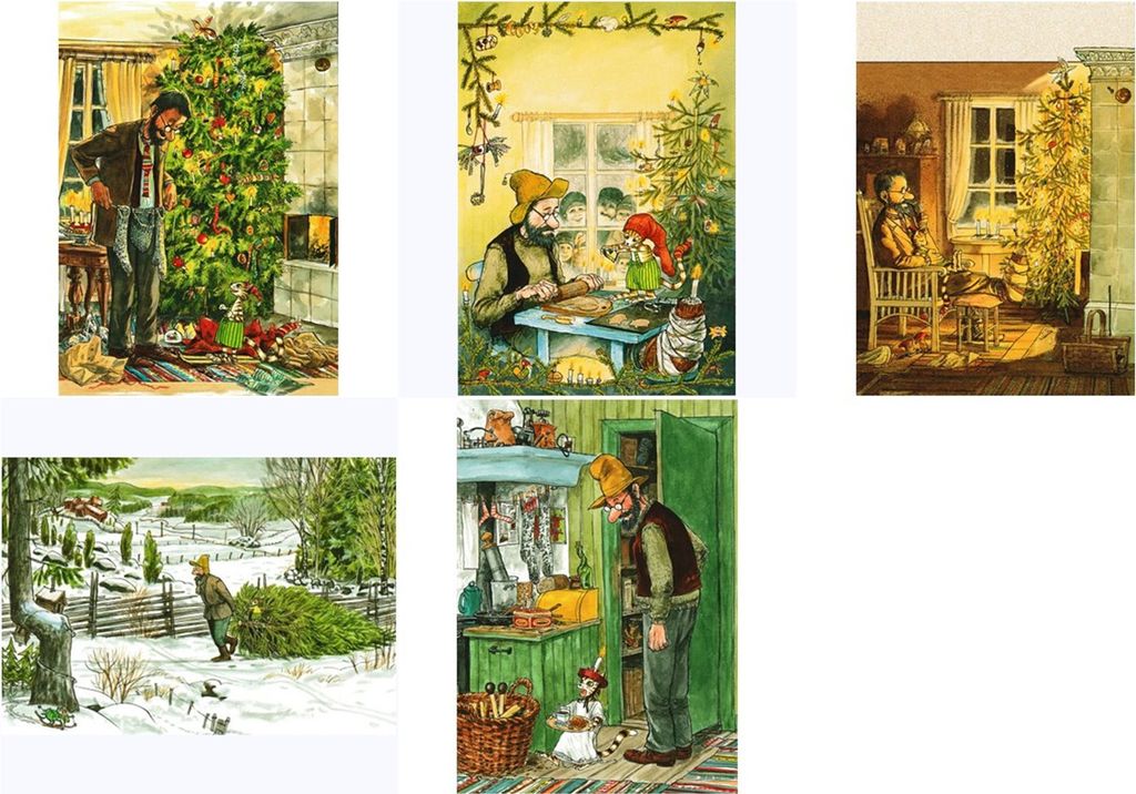 Postkarten-Set "Weihnachten mit Pettersson und Findus" Produktbild 