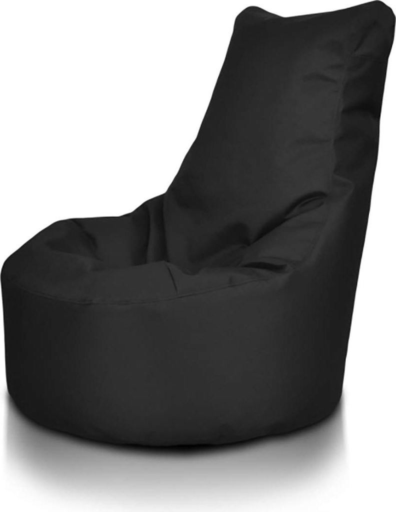 Ecopuf, Sitzkissen, Sessel Bean Bag, Sitzsack, für Innen und Außen, 85x80, Farbe Schwarz