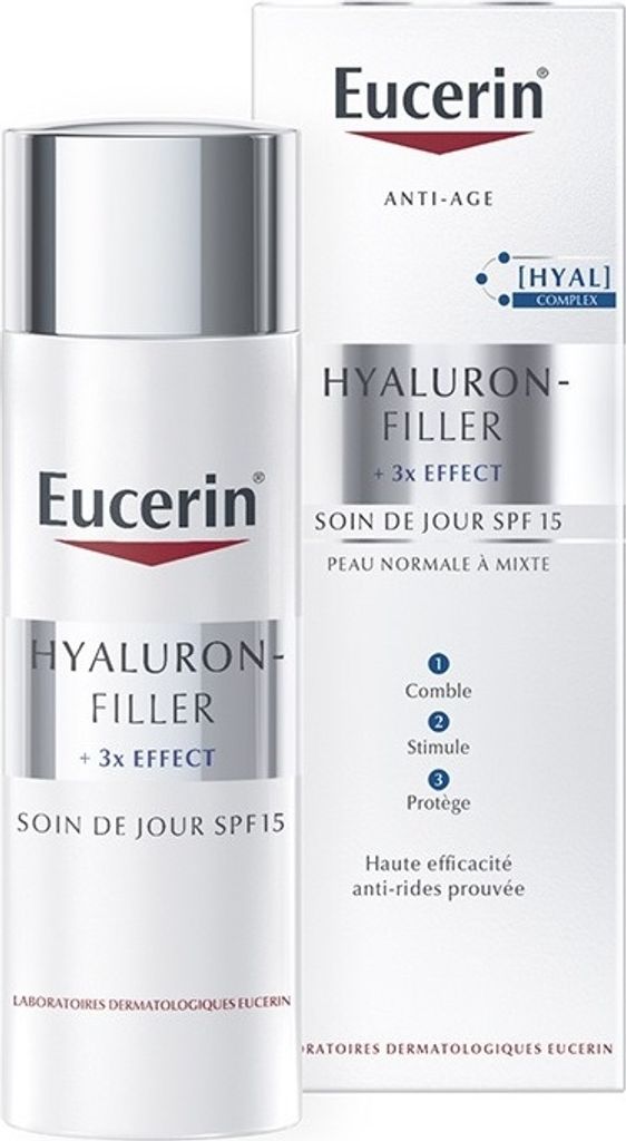 Eucerin Hyaluron-Filler + 3x Effect Day Care SPF15 Normal To Combination Skin 50 ml
