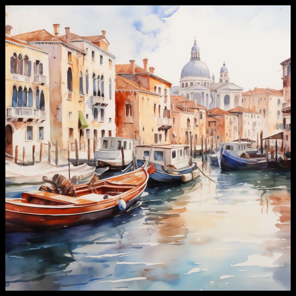 Plakat 80x80cm Venezianische Impression