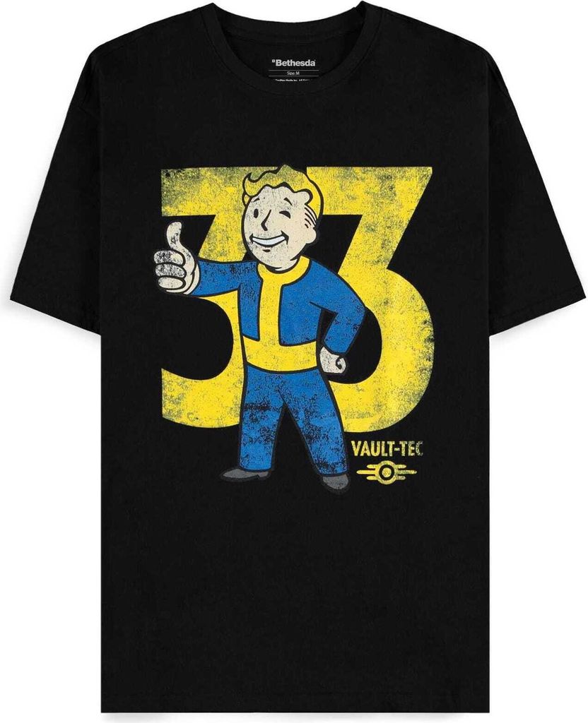 Fallout T-Shirt Herren Vault 33 schwarz M