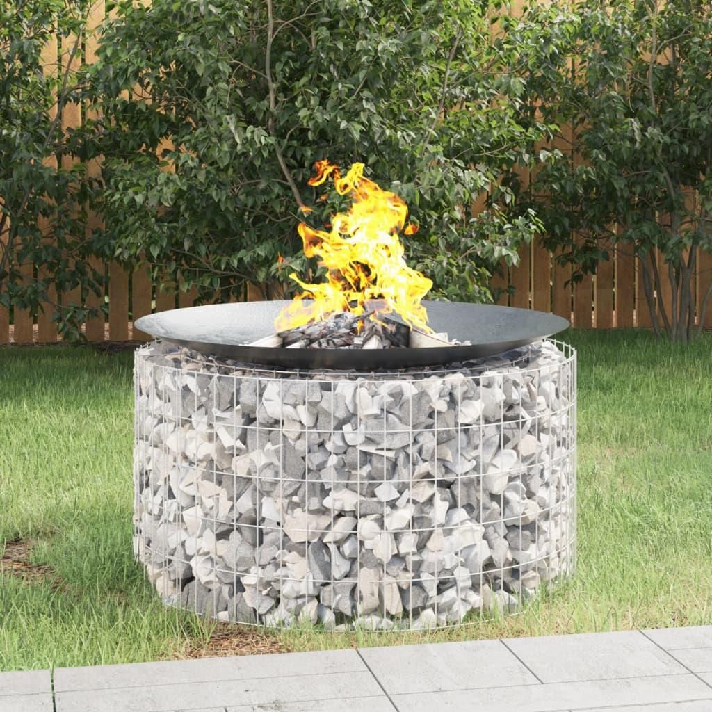 Foyer en gabion Ø 100 cm Fer galvanisé Image du produit 