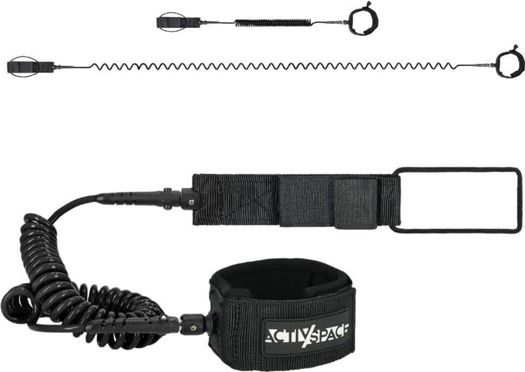 Sicherheitsleine für SUP-Board 3m Leash - schwarz Produktbild 