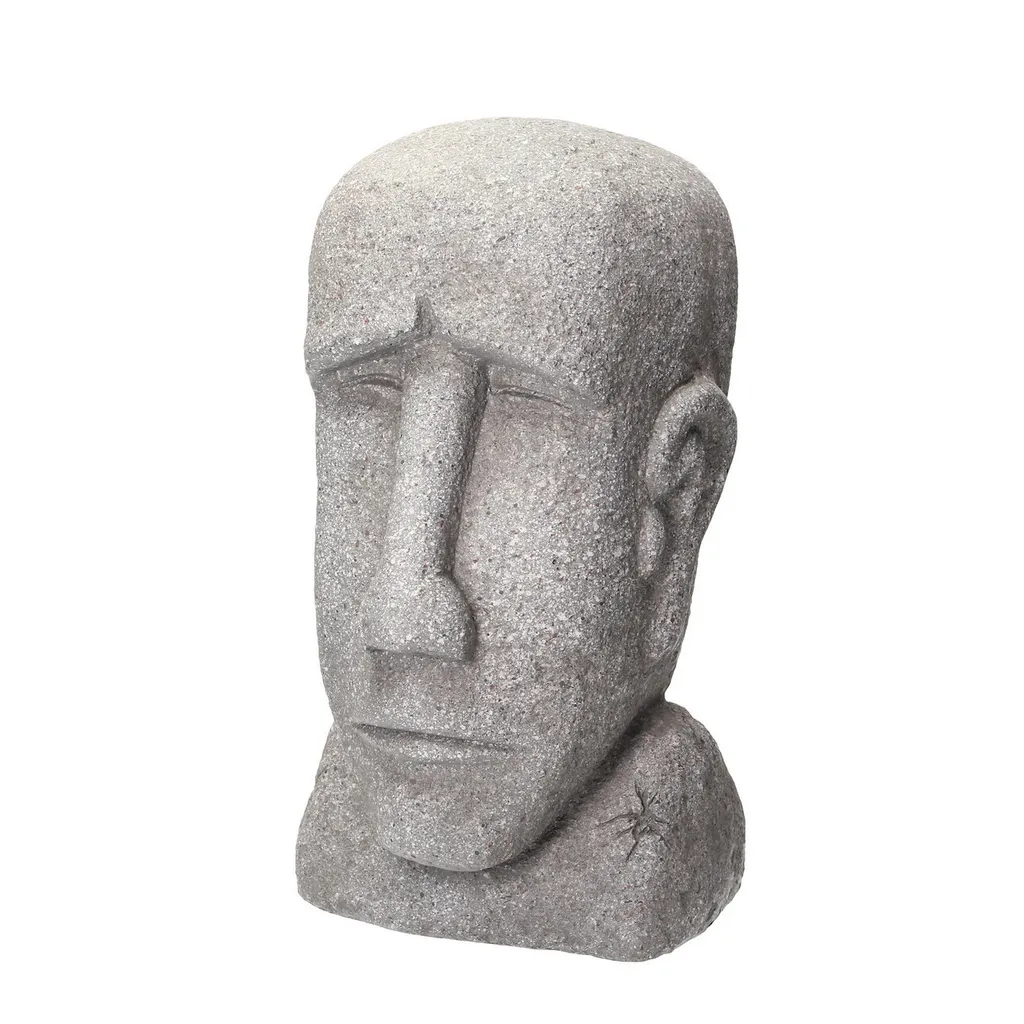Figurine Moai 40cm Incassable - Décorez sans Risque votre Jardin ou Salon