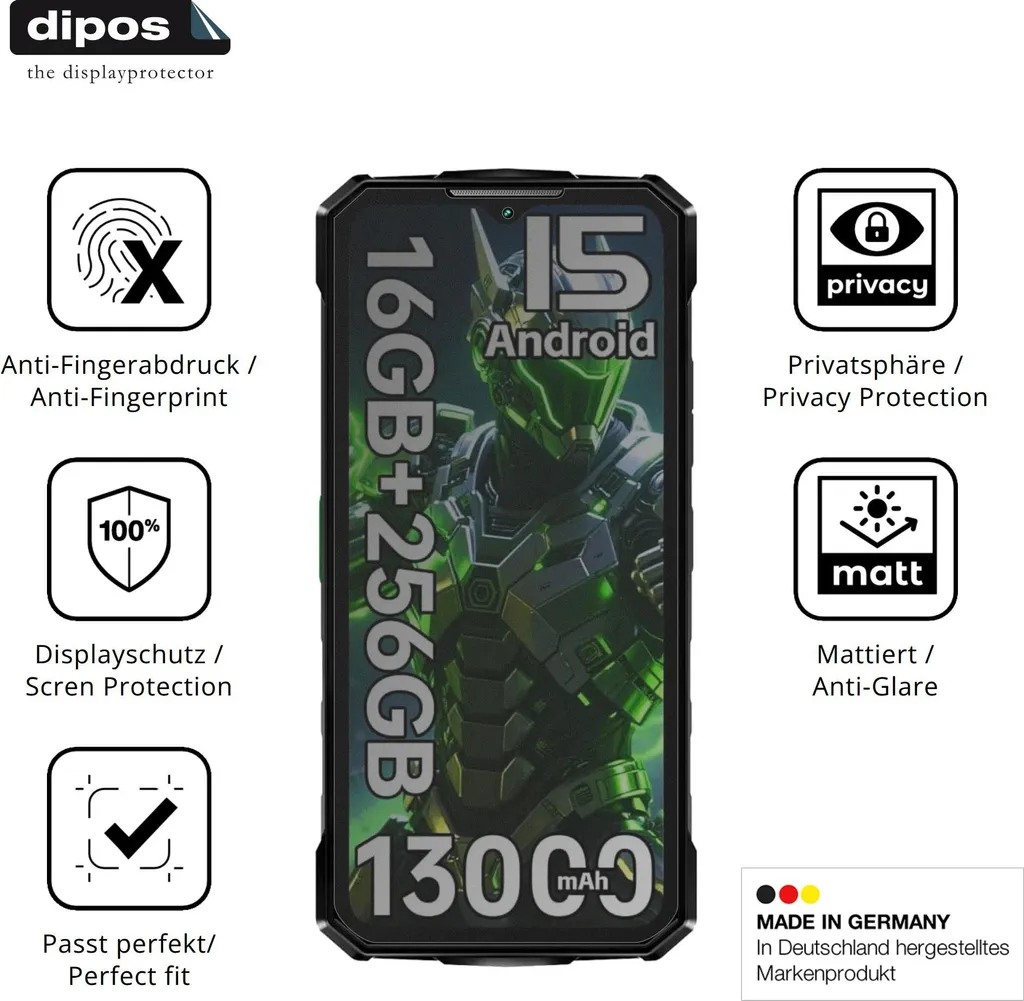 DIPOS - Protezione Vista Compatibile Con Doogee X95 Pellicola